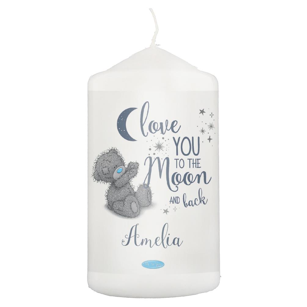 Personalised Me to You Love You to the Moon and Back Pillar Candle £11.69